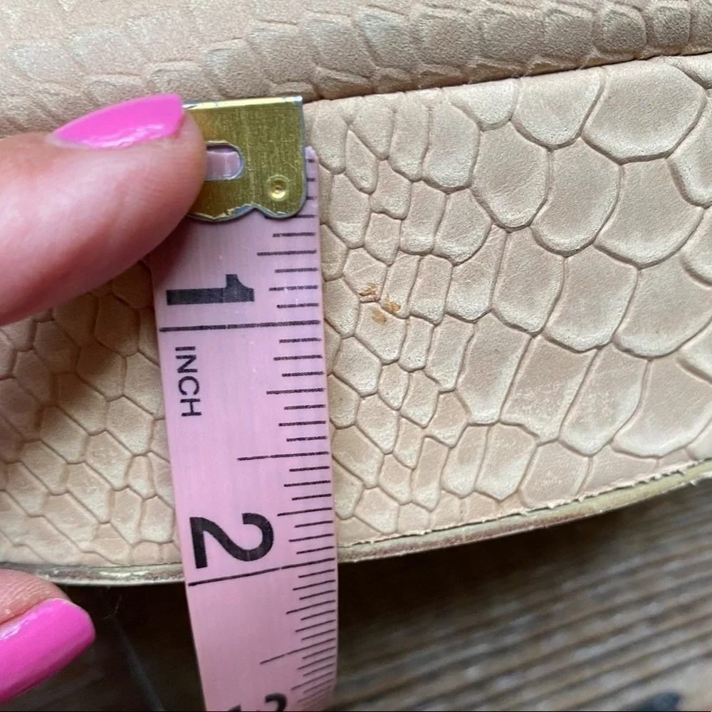 Messeca New York Platform Almond Toe Slingback Cream Light Tan Size 9